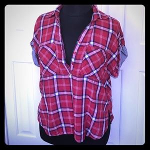 Micheal Kors blouse with gold accent buttons